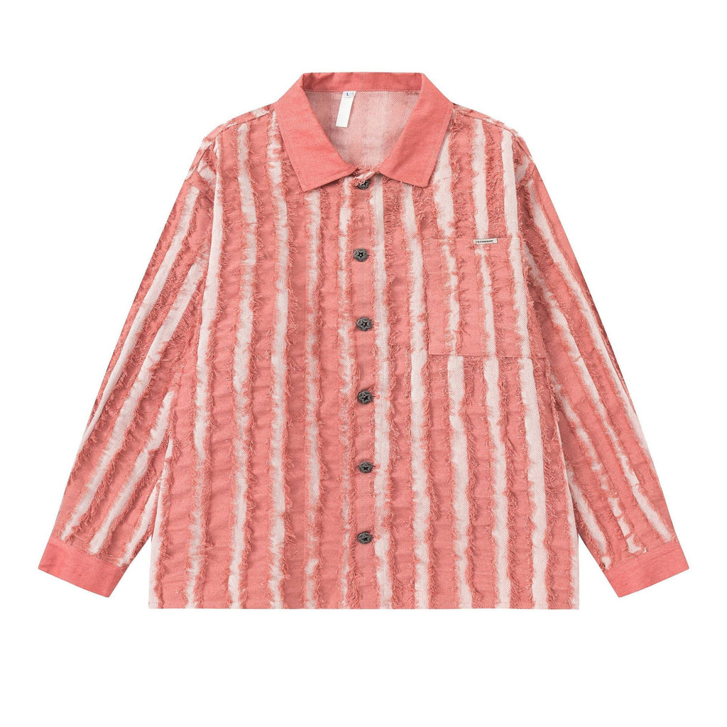 Embroidered tassel washed denim shirt for men and women eprolo