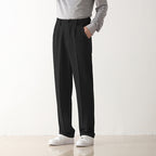 Comfortable commuting ironless suit pants for men, straight leg wide leg casual shorts, loose fitting formal pants eprolo