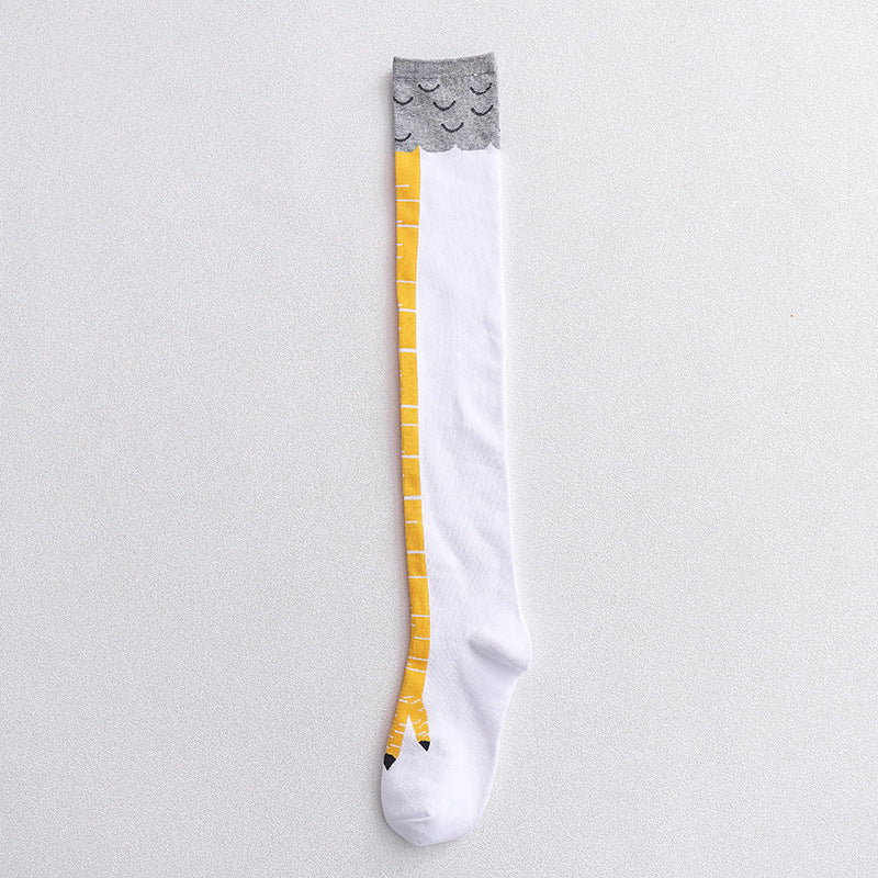Chicken Claw Socks Women's Over Knee Socks Ostrich Pattern Knee Legs Chicken Feet Long Tube eprolo