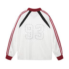 Hip-hop rivet design color blocked sports T-shirt for men eprolo