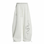 Retro Rhinestone Snake Print Casual Pants Men Street Loose Sport Sweatpants Jazz Hip-Hop Dance Pants eprolo