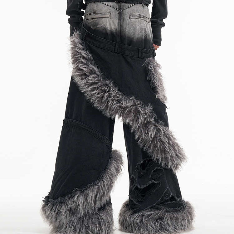 Men's PU Two-Piece Jeans LittleYogaSocks