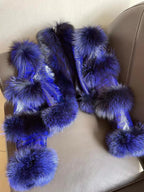 Elegant Bright Patent Leather Pattern Sheepskin Fashion Short Fox Fur Coat LittleYogaSocks
