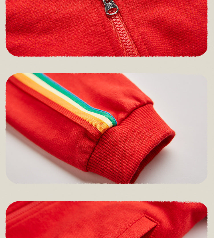Veloria Fashion Simple Sports Children's Leisure Suit LittleYogaSocks