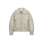 Retro Deconstructed PU Leather Jacket for Men, Turn-down Collar, Streetwear Preppy Style, Trendy Casual Outwear eprolo