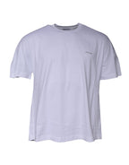 Balenciaga White Logo Cotton Crew Neck Short Sleeves T-shirt Balenciaga