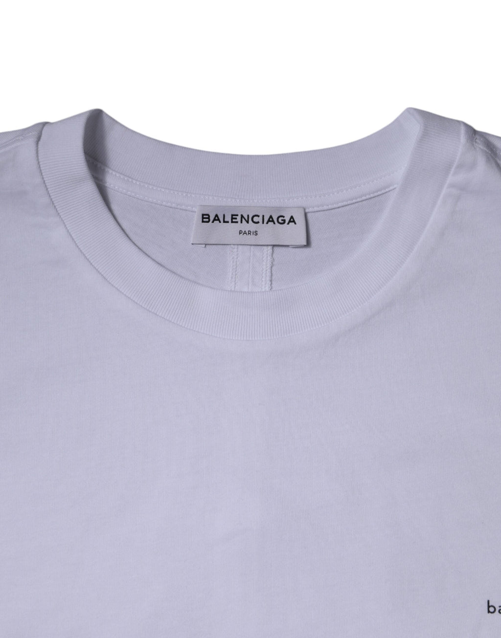 Balenciaga White Logo Cotton Crew Neck Short Sleeves T-shirt Balenciaga