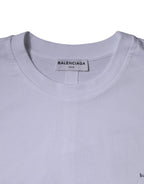 Balenciaga White Logo Cotton Crew Neck Short Sleeves T-shirt Balenciaga