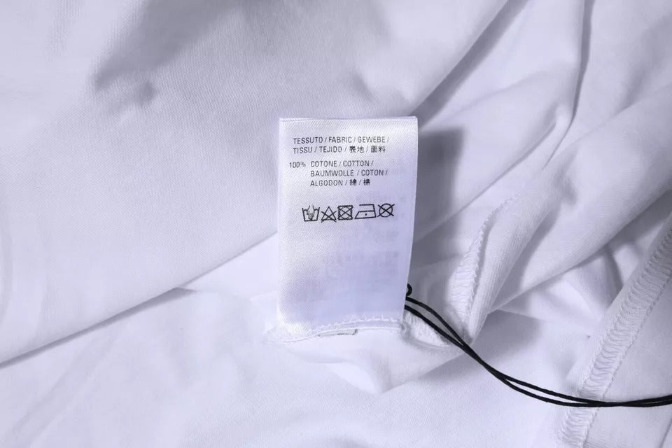 Balenciaga White Logo Cotton Crew Neck Short Sleeves T-shirt Balenciaga