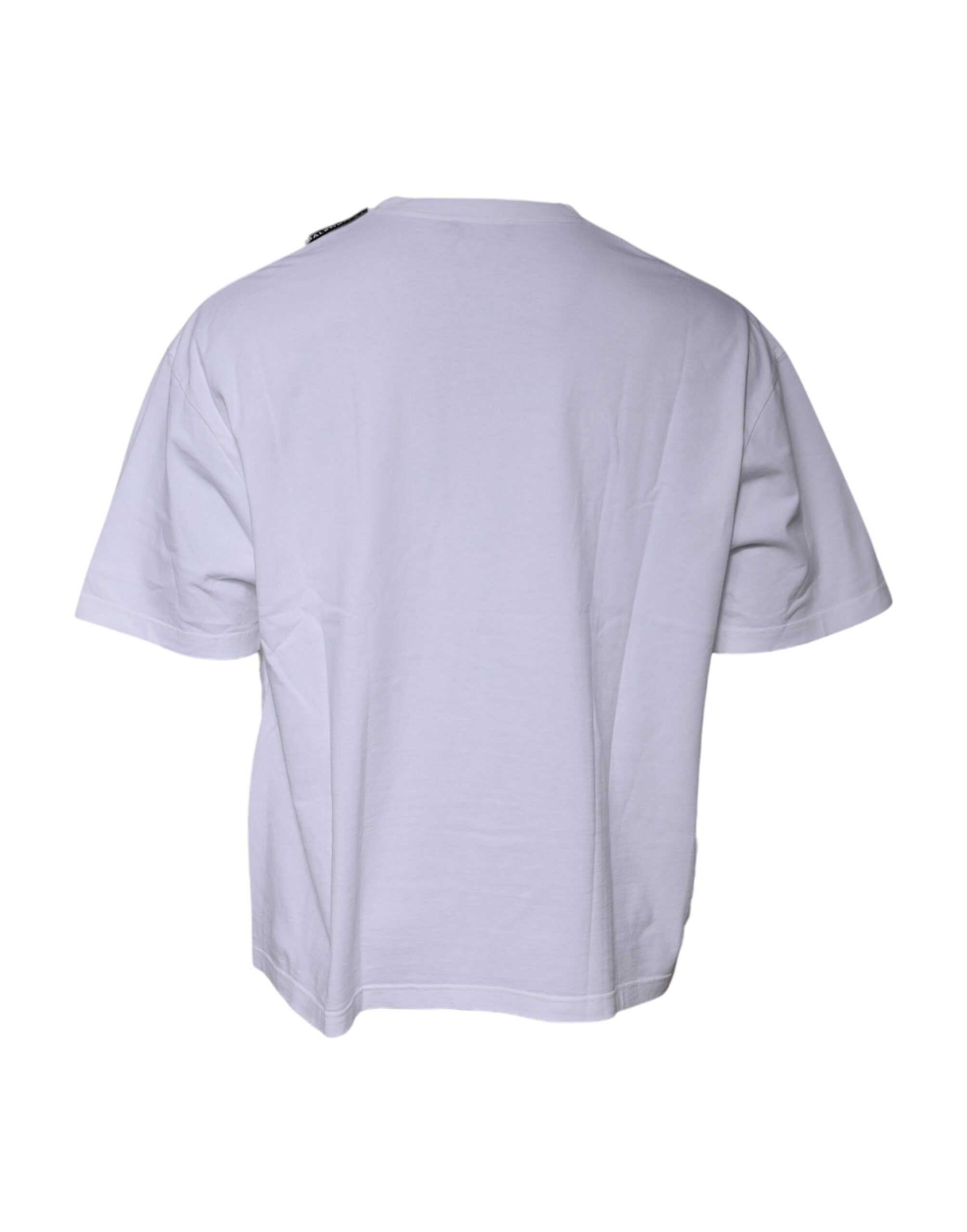 Balenciaga White Logo Cotton Jersey Crew Neck Short Sleeves T-shirt Balenciaga