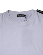 Balenciaga White Logo Cotton Jersey Crew Neck Short Sleeves T-shirt Balenciaga