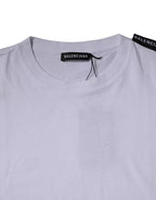 Balenciaga White Logo Cotton Jersey Crew Neck Short Sleeves T-shirt Balenciaga