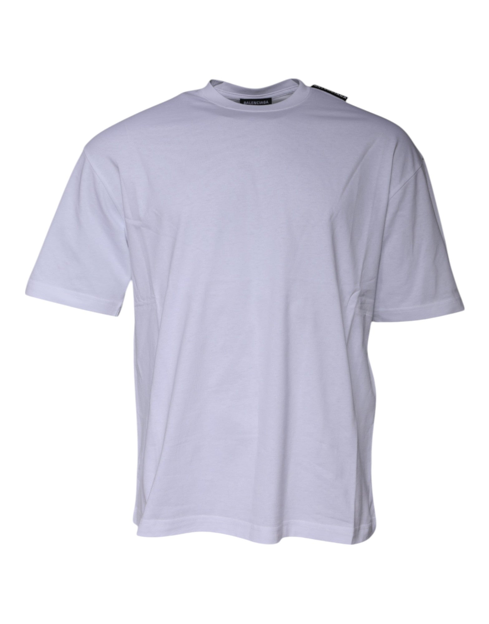 Balenciaga White Logo Cotton Jersey Crew Neck Short Sleeves T-shirt Balenciaga