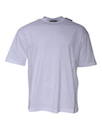 Balenciaga White Logo Cotton Jersey Crew Neck Short Sleeves T-shirt Balenciaga