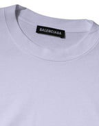 Balenciaga White Logo Cotton Jersey Crew Neck Short Sleeves T-shirt Balenciaga