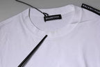 Balenciaga White Logo Cotton Jersey Crew Neck Short Sleeves T-shirt Balenciaga