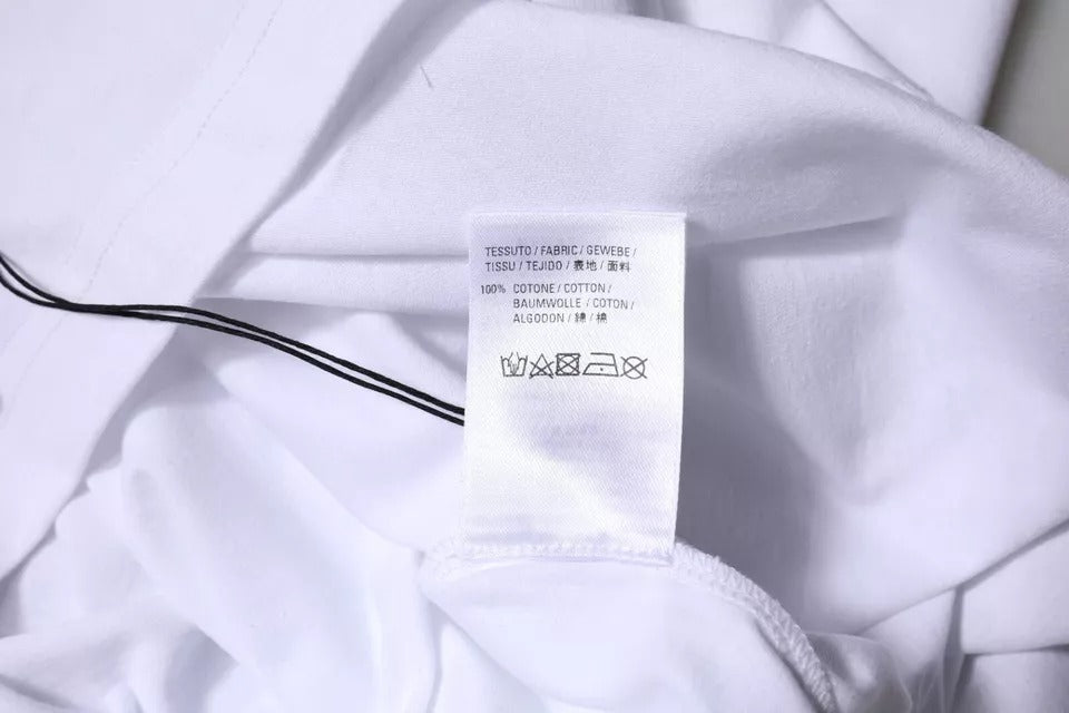 Balenciaga White Logo Cotton Jersey Crew Neck Short Sleeves T-shirt Balenciaga