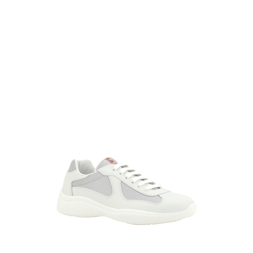 Prada White Polyamide Low Top Sneakers Prada