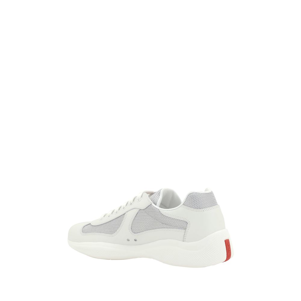 Prada White Polyamide Low Top Sneakers Prada