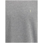 Saint Laurent Grey Cotton Oversized T-shirt Saint Laurent