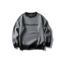 Trend Round Neck Knit Sweater Men Loose Casual Color Block Letter Sweater eprolo