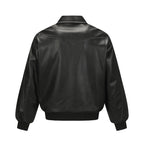 Style Deconstructed Patchwork Cracked PU Leather Notch Lapel Jacket Men Street Vintage Casual Cool Autumn Outerwear eprolo