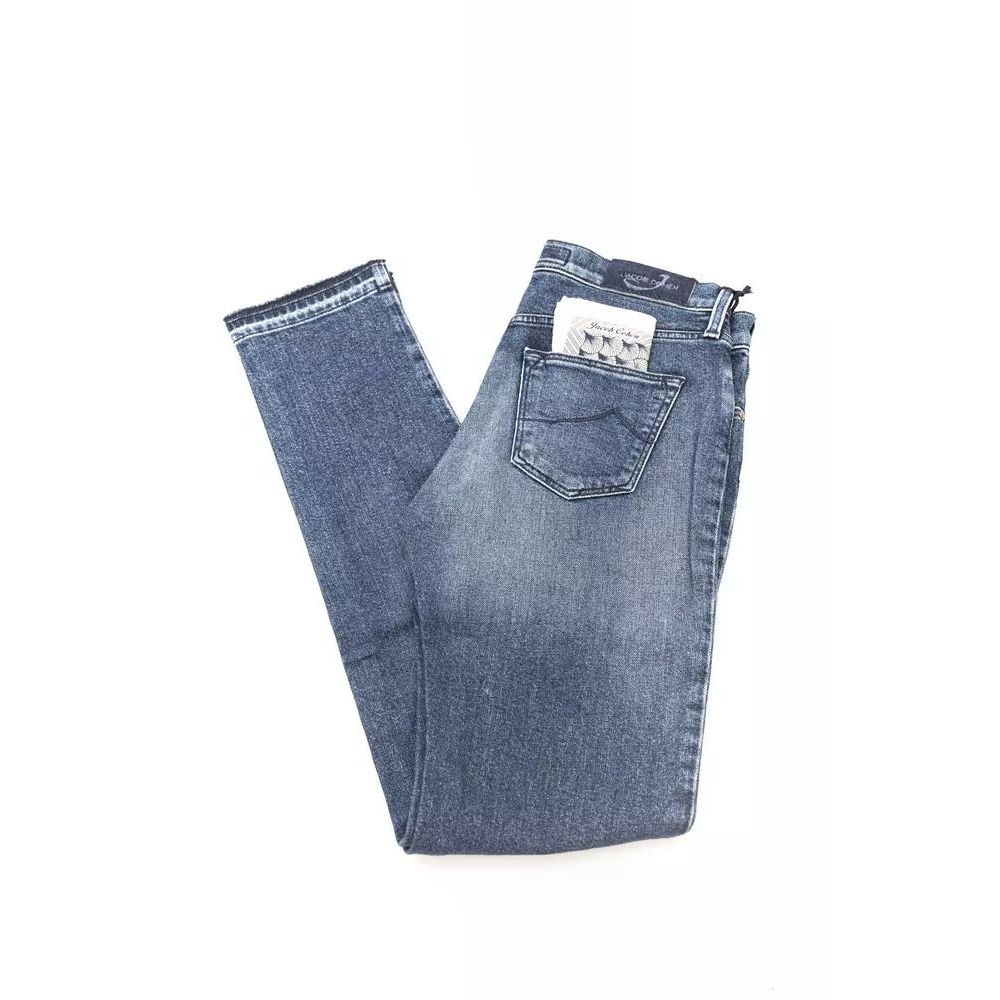 Jacob Cohen Blue Cotton Slim Fit Jeans Jacob Cohen
