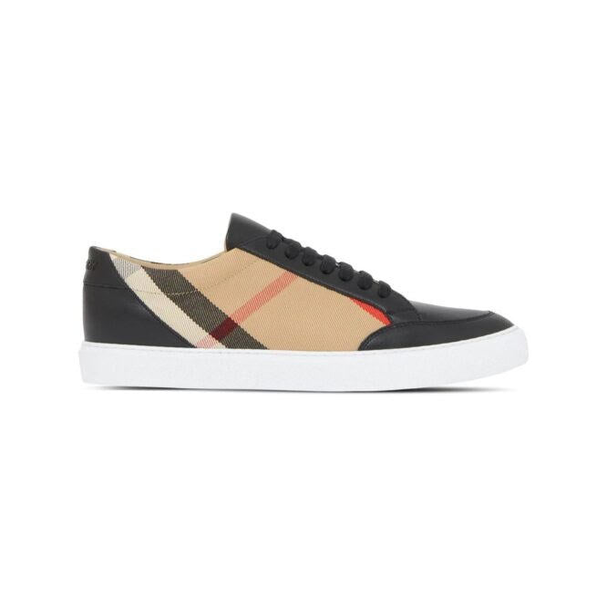 Burberry Black Leather New Salmond Sneakers Burberry