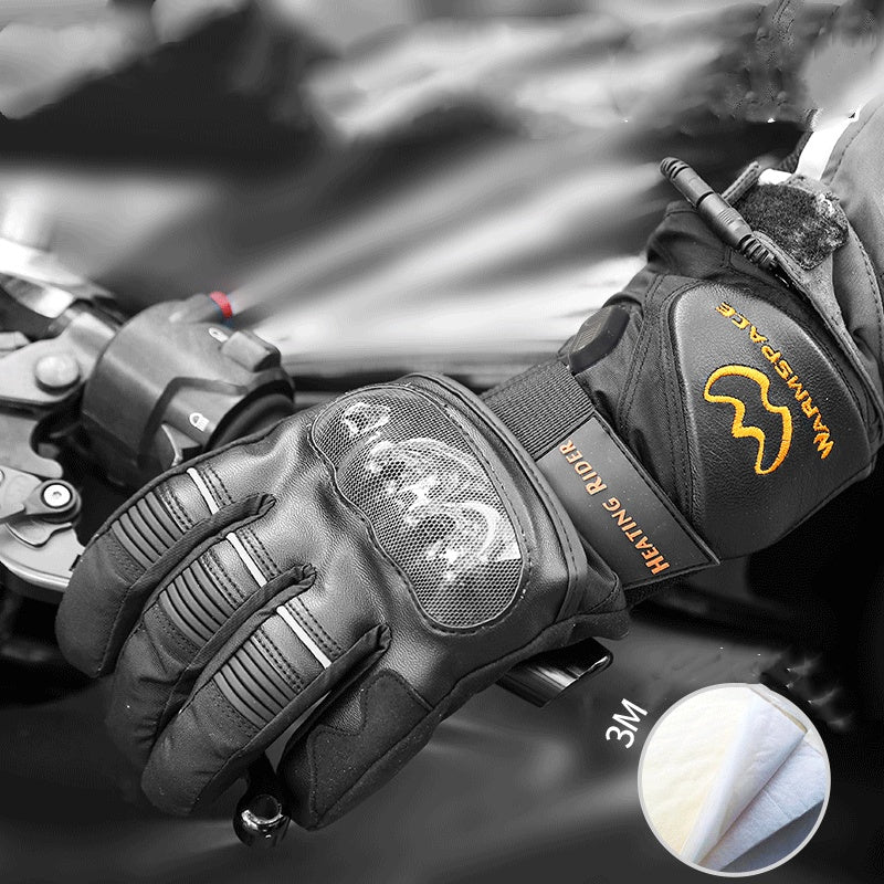Electric Heating Windproof Outdoor Charging Waterproof For Motorcycle Racing Touch Screen Off Gloves LittleYogaSocks