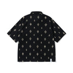 Cuban collar casual retro embroidered short sleeved shirt for men eprolo