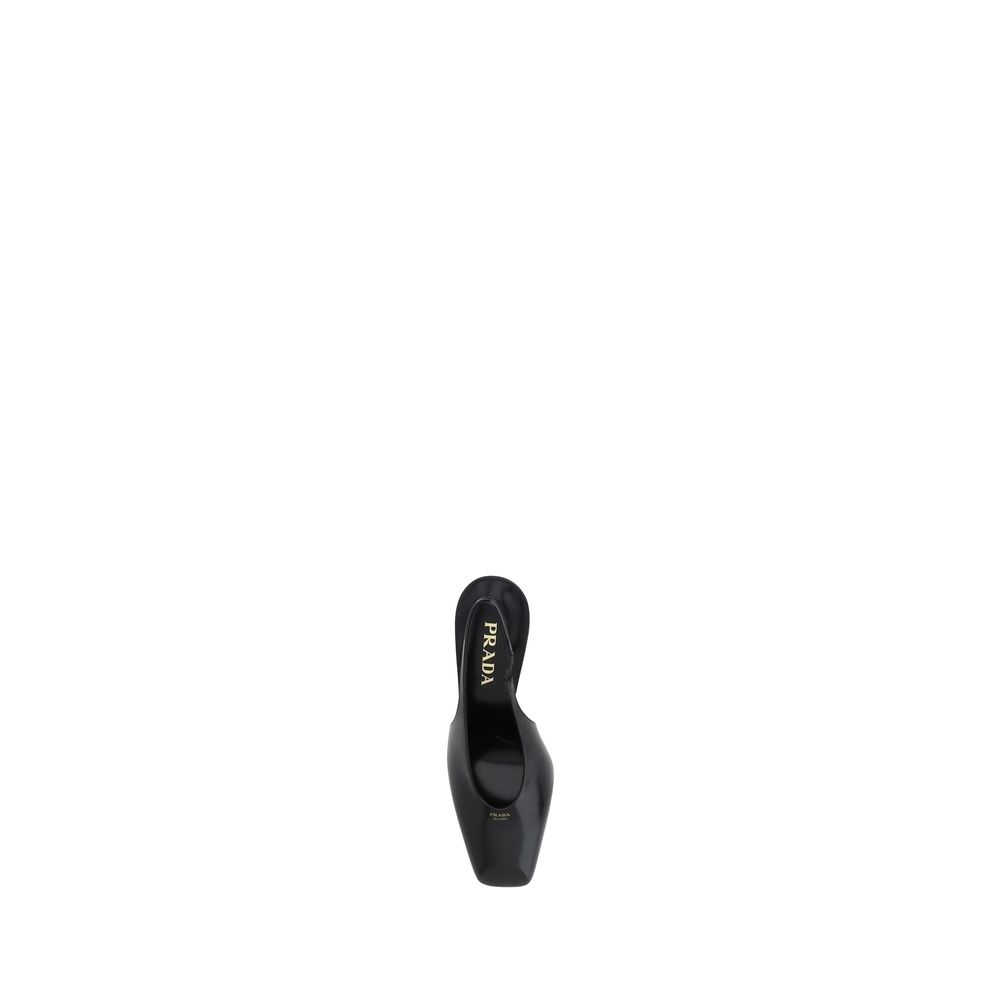 Prada Black Calf Leather Pumps Prada