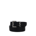 Saint Laurent Black Calf Leather Bos Taurus Belt Saint Laurent