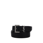 Saint Laurent Black Calf Leather Bos Taurus Belt Saint Laurent