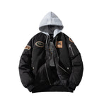 Street Trend Baseball Jacket Women Towel Fleece Embroidery Padded Hooded Thick Flight Jacket Men eprolo