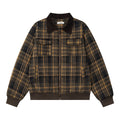 Color blocking plaid thick lapel jacket for men and women eprolo
