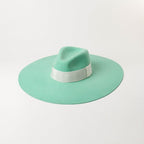 Fashion and Casual Big brim Fruit Green Wool Jazz Top Hat Show Style Felt Hat eprolo