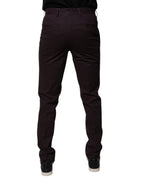 BENCIVENGA Brown Pure Cotton Slim Fit Men Dress Pants BENCIVENGA