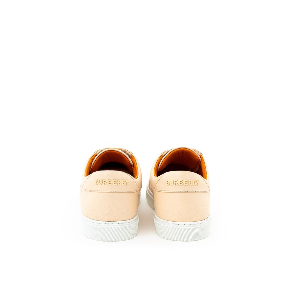 Burberry Pink Leather Low Top Sneakers Burberry