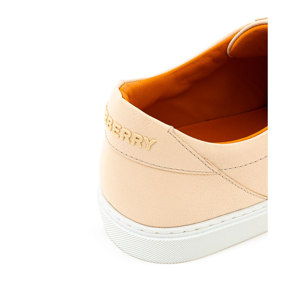 Burberry Pink Leather Low Top Sneakers Burberry