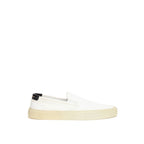 Saint Laurent White Cotton Low Top Sneakers Saint Laurent