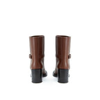 Burberry Brown Leather Ankle Boots Burberry