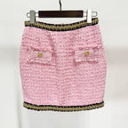 Veloria new fashion Autumn and Winter heavy industry chain decoration short coarse woolen jacket eprolo