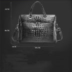 Crocodile Handbags for Men Genuine Leather Laptop Bag High Quality Leather A4 Business Shoulder Bags Male Large Briefcases eprolo