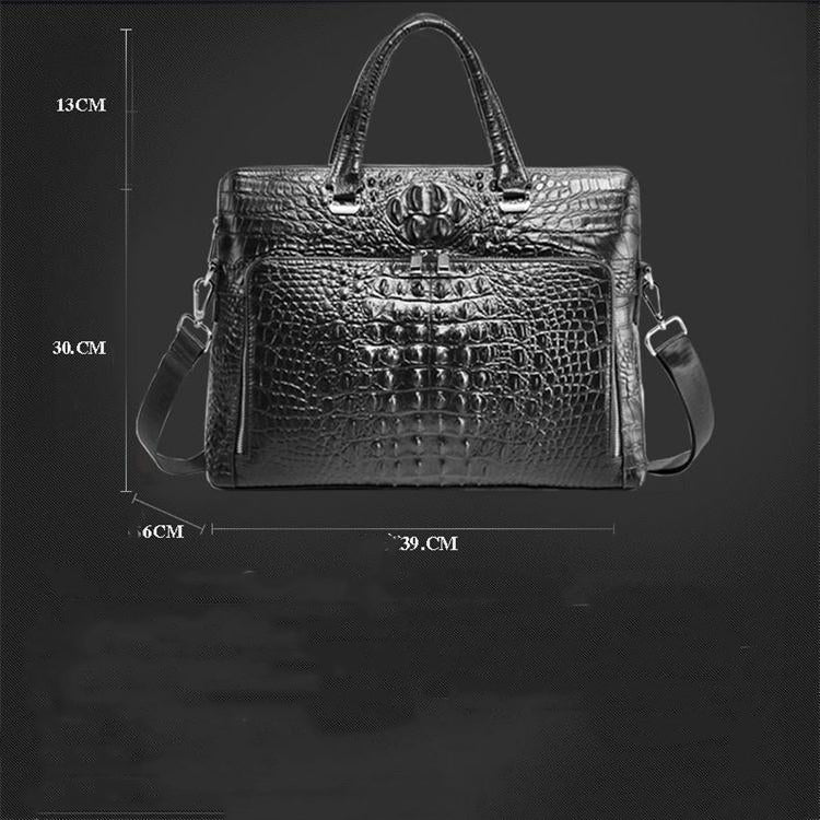 Crocodile Handbags for Men Genuine Leather Laptop Bag High Quality Leather A4 Business Shoulder Bags Male Large Briefcases eprolo