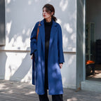 Autumn And Winter New Style Home Handmade Double-Sided Cloth Water Ripple Wool Coat Wool Cashmere Coat Women eprolo