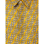 Fendi Yellow Silk Shortsleeve Shirt Fendi