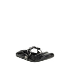 Balenciaga Black Calf Leather Bos Taurus Ballet Flats Balenciaga