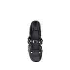 Balenciaga Black Calf Leather Bos Taurus Ballet Flats Balenciaga
