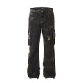 Heavyweight Multi-Pocket Tie-Dye Design Denim Trousers Straight Leg for Men and Women eprolo