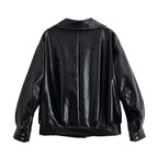 Retro Cool Leather Jacket Women's Wear eprolo
